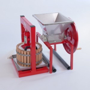 Foot stand for manual fruit mill