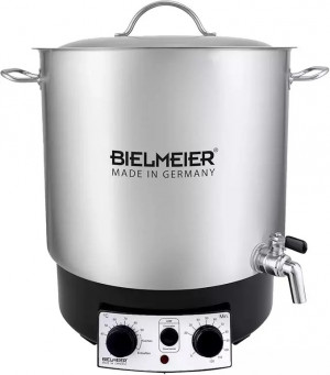 Pasteurization pot with tap